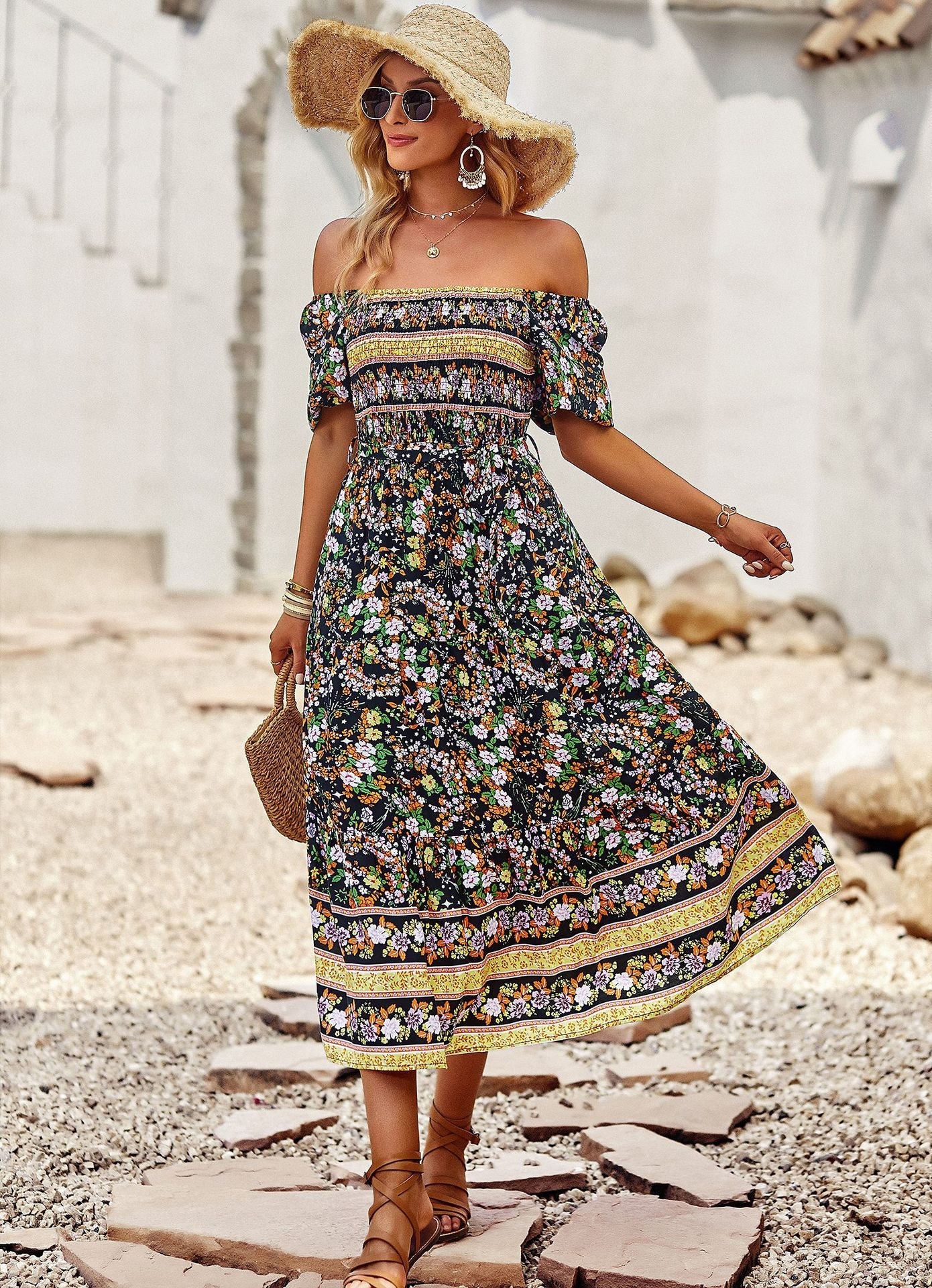 flowersverse Bohemian Floral Dress